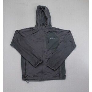 Columbia Men Gray Hoodie Sweater Long Sleeve Full Zip Size Meduim